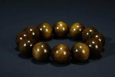 上海都达杂项专场七十三【全场包邮】 天然阴沉金丝楠木2.0圆珠手串 附鉴定证书86-297