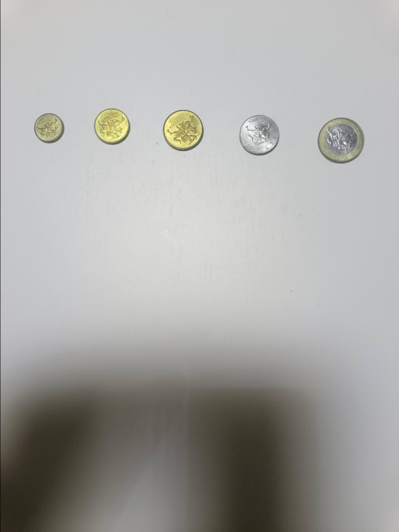 【20260122】非全新纸币和硬币第328场 拉脱维亚5枚硬币小全套