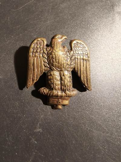 老王徽章第178期 - 英国陆军皇家爱尔兰燧发枪团帽徽    一战时期