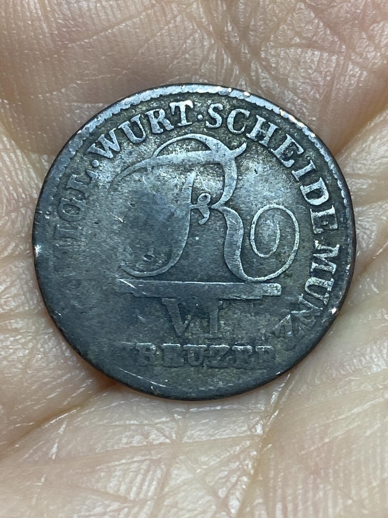 2026年第十二场(总第一百八十一场）外国好品散币场(免佣金) 少见–德意志邦国–符腾堡王国1809年6克鲁泽银币(弗里德里希一世时期，333银)