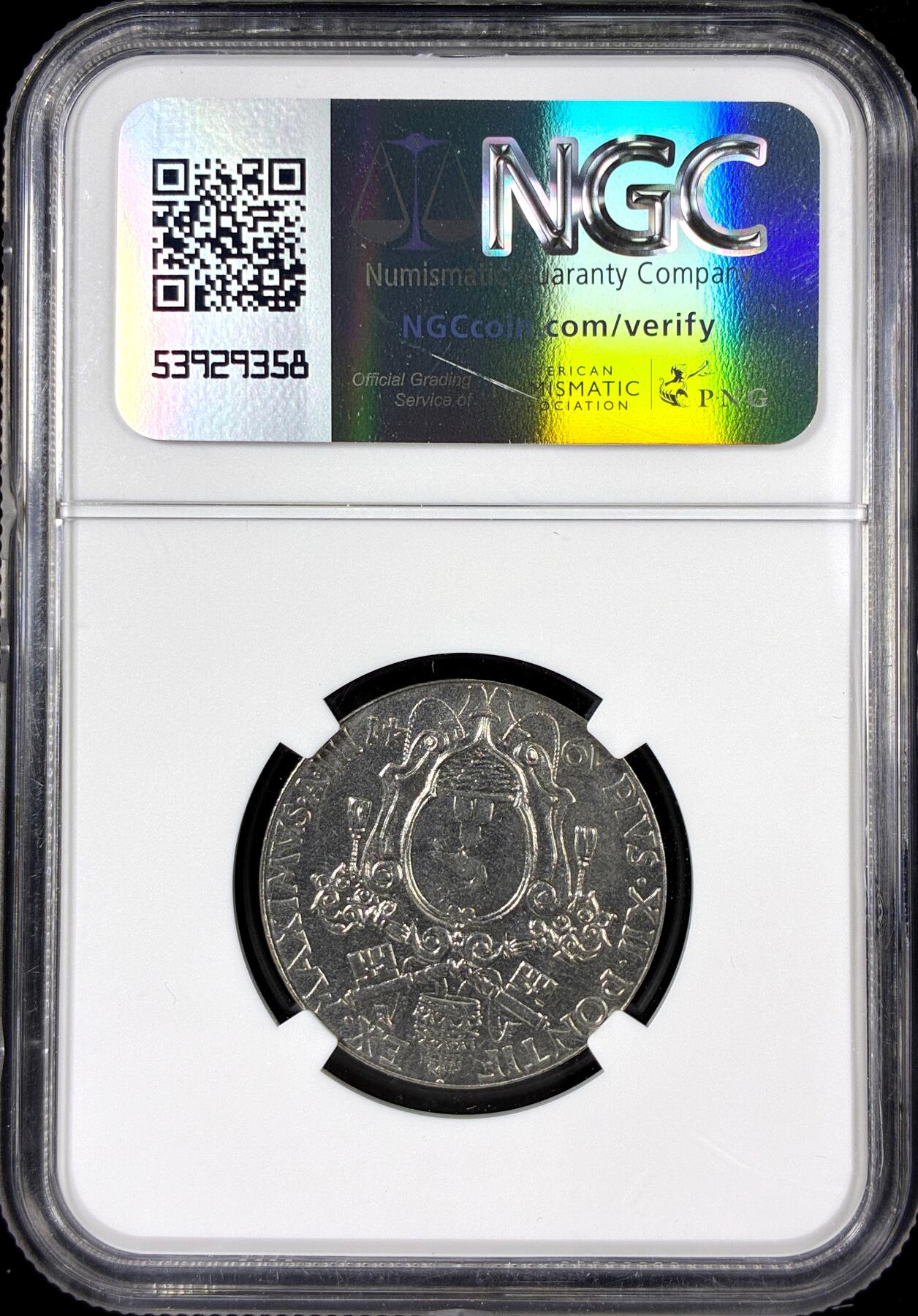 【雨安】【直播拍卖】【第0126期-评级币章】2026-01-24 周六 19:30 [评级欧洲] Vatican 梵蒂冈 1里拉 1941年  NGC-MS65