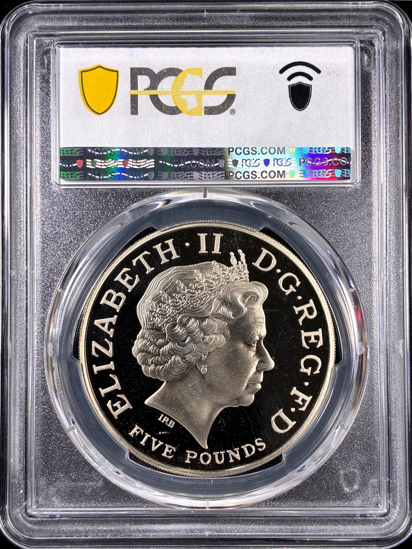 【雨安】【直播拍卖】【第0126期-评级币章】2026-01-24 周六 19:30 [评级现代] Great Britain 英国 5镑 2008年 查尔斯60岁生日 PCGS-PR68DCAM 精制币