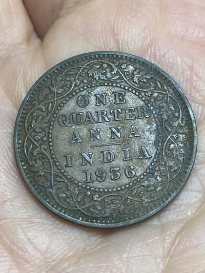 2026年第十二场(总第一百八十一场）外国好品散币场(免佣金) - 英属印度1936年1/4安娜(乔治五世逝世年，关门年，c版加尔各答造)