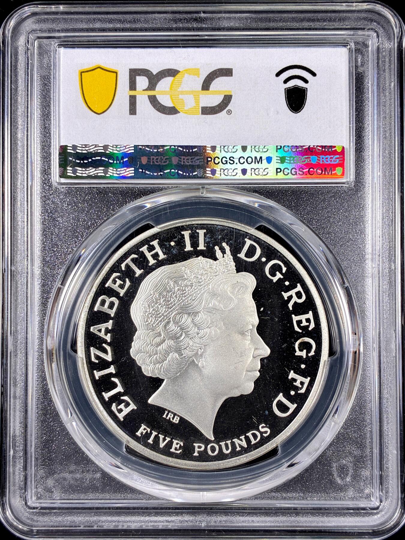 【雨安】【直播拍卖】【第0126期-评级币章】2026-01-24 周六 19:30 [评级现代] Great Britain 英国 5镑 2008年 查尔斯60岁生日 PCGS-PR68DCAM 精制币
