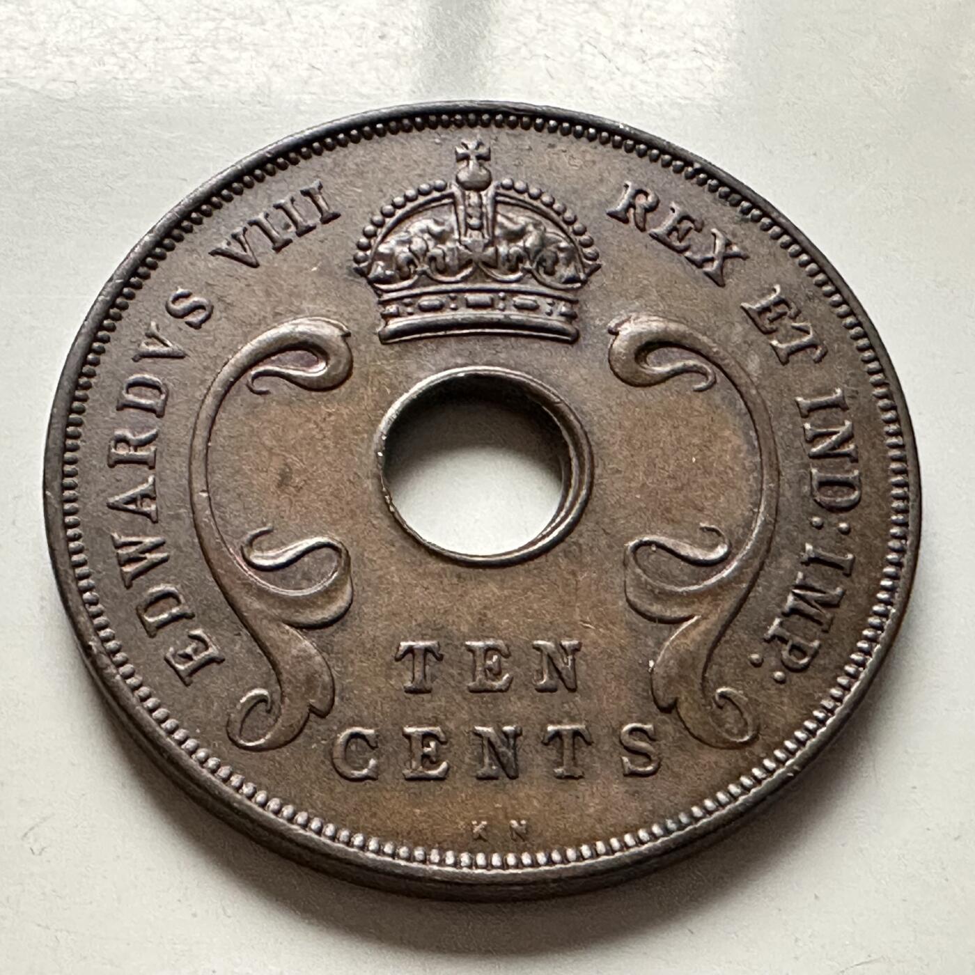 🌹外币初藏🌹🐯2026年第10场  每周二四六晚8️⃣点 接代拍 英属东非1936年10分 爱八KN版