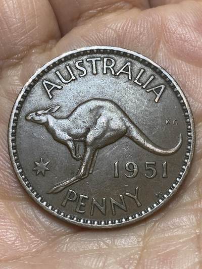 2026年第十二场(总第一百八十一场）外国好品散币场(免佣金) - 好品–澳大利亚🇦🇺1951年1便士(乔治六世第二版，PL版伦敦造)