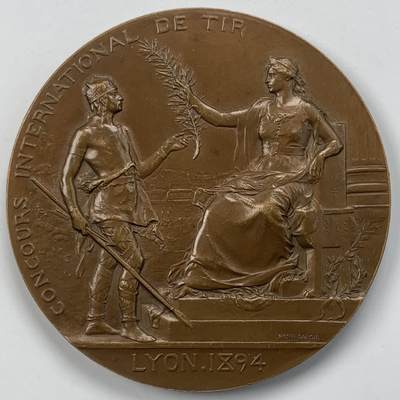 掌中浮雕-藏着的欧洲第050场 - 1894年法国里昂国际射击节，61mm