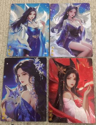 春节前倒数第三场！！龙虎卡牌-七三场（满200元包邮，无佣金，每周六结拍，欢迎送拍） - 粗闪4张 奇点 九尾狐 (02-05)
