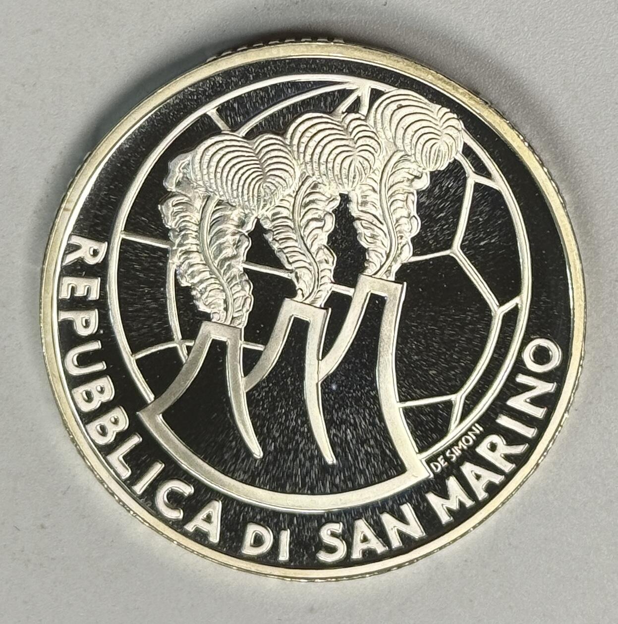 S&S Numismatic世界钱币-拍卖 第119期  圣马力诺2004年 德国足球世界杯 10欧元精制纪念银币 22克925银