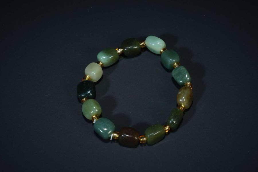 上海都达杂项专场五（全场包邮） 天然 和田玉随形糖珠手串 附鉴定证书87-49