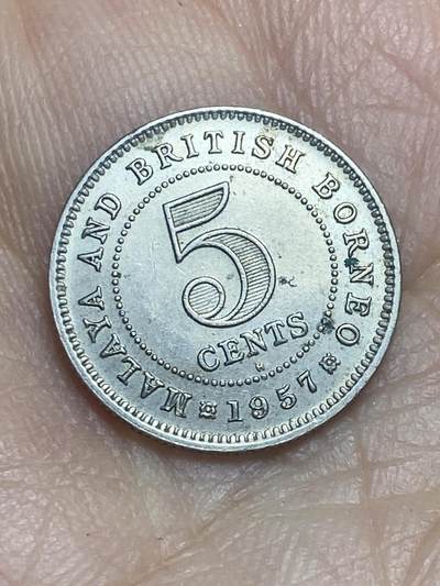 2026年第十二场(总第一百八十一场）外国好品散币场(免佣金) - 好品–马来亚和英属婆罗洲1957年5分(伊丽莎白二世青年带冠)