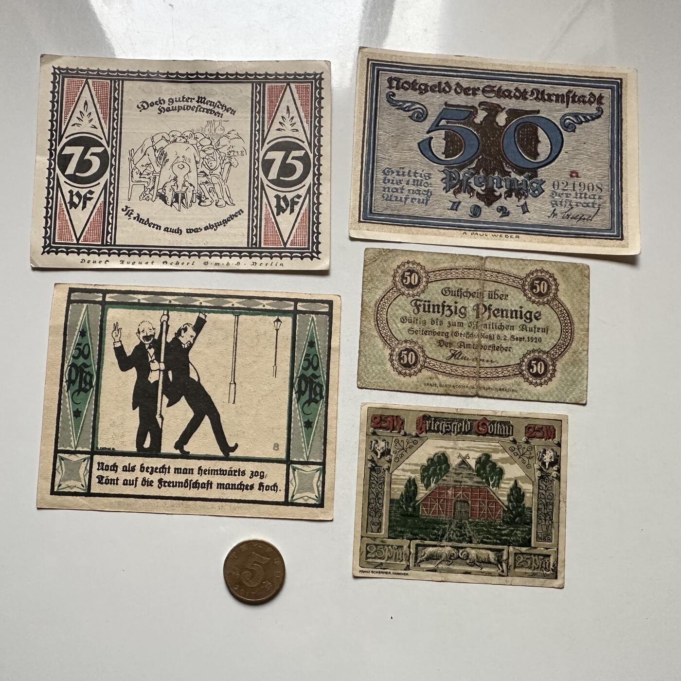 🌹外币初藏🌹🐯2026年第10场  每周二四六晚8️⃣点 接代拍 德国一战时期紧急币—6