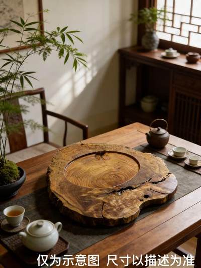 零元拍：01-18-1精品香杉木老根榴茶盘，瘦漏透，尺寸约：380/350/35厚MM，满花满瘤，药香满鼻，无漆无蜡，保存方式请看下面说明，因为未打磨上漆，干燥天气可能会产生裂纹，属于正常现象 - 零元拍：01-18-1精品香杉木老根榴茶盘，瘦漏透，尺寸约：380/350/35厚MM，满花满瘤，药香满鼻，无漆无蜡，保存方式请看下面说明，因为未打磨上漆，干燥天气可能会产生裂纹，属于正常现象