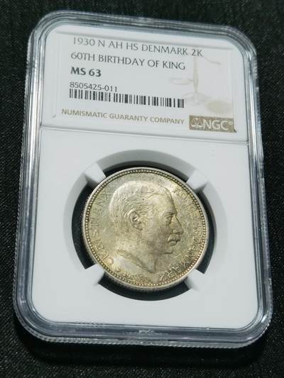 天下钱庄专场欢迎参拍 - NGC MS63丹麦2克朗银币