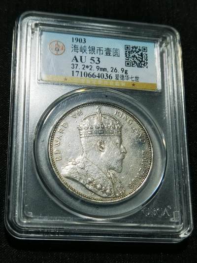 天下钱庄专场欢迎参拍 - 1903大版海峡一元银币