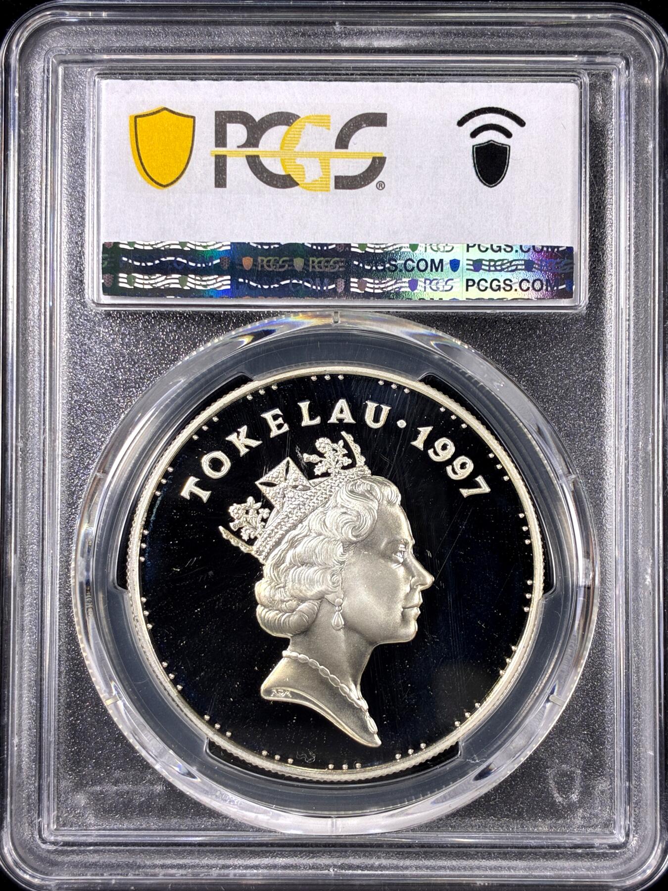 【雨安】【直播拍卖】【第0126期-评级币章】2026-01-24 周六 19:30 [评级现代] Tokelau Islands 托克劳群岛 5Tala 1997年 VE Day PCGS-PR69DCAM 精制币