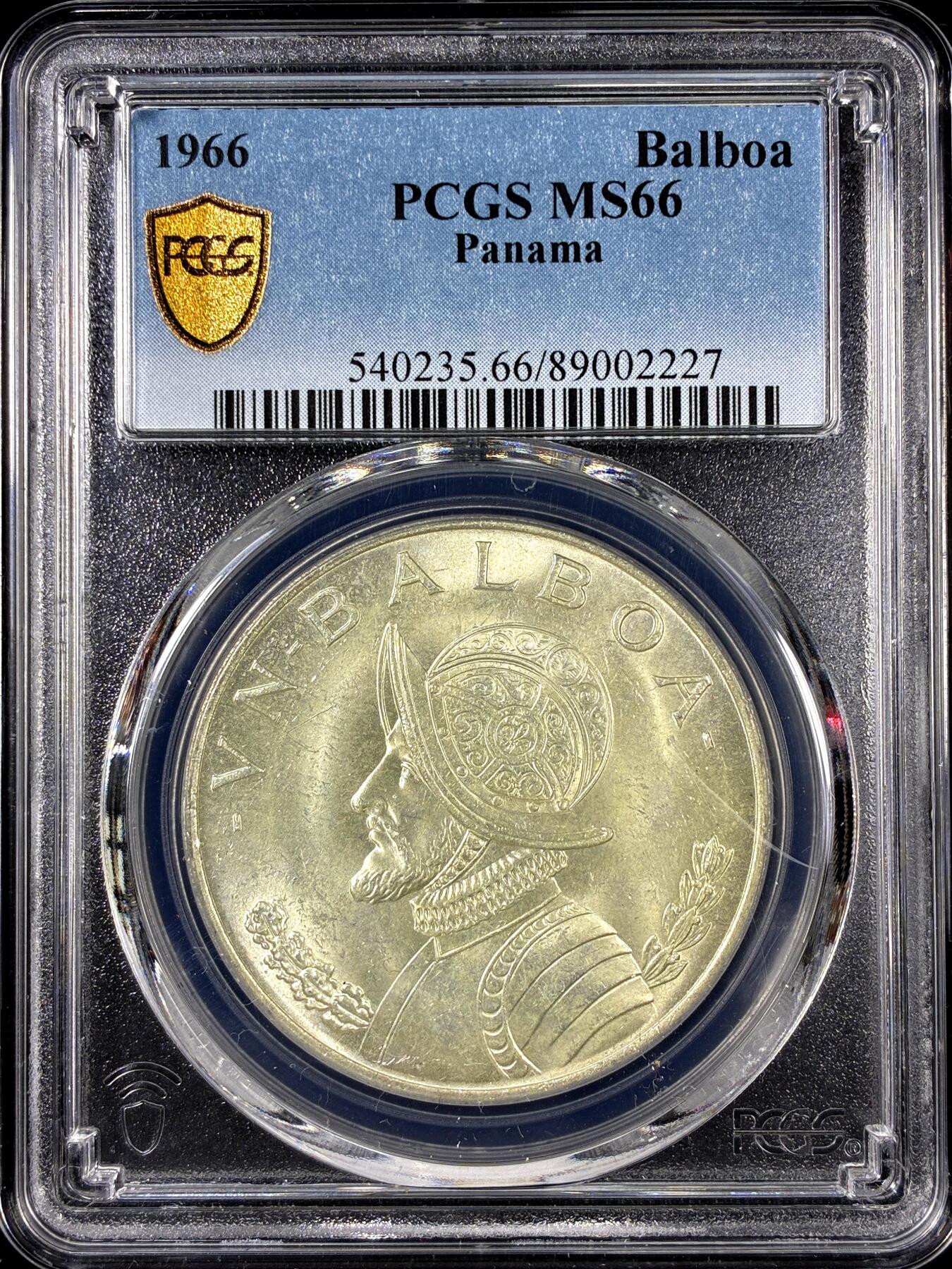 【雨安】【直播拍卖】【第0126期-评级币章】2026-01-24 周六 19:30 [评级美洲] Panama 巴拿马 1巴波亚 1966年  PCGS-MS66