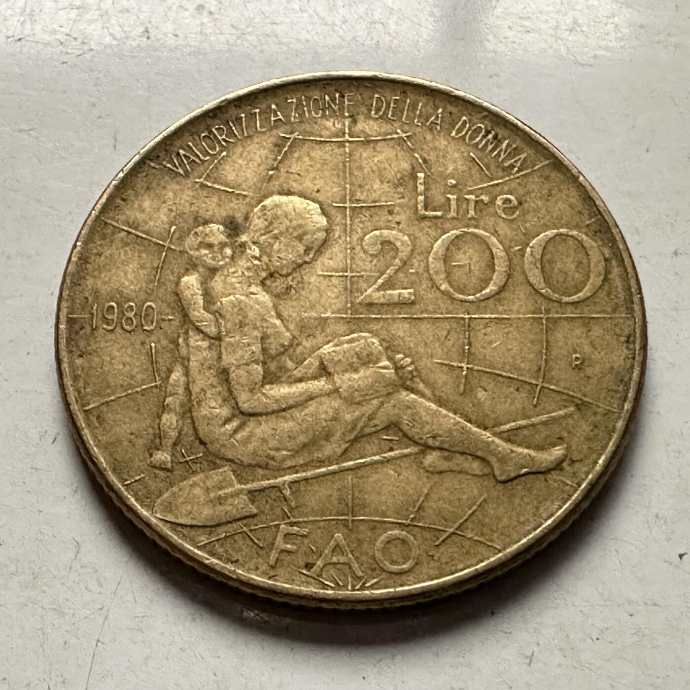 🌹外币初藏🌹🐯2026年第10场  每周二四六晚8️⃣点 接代拍 意大利1980年200里拉纪念币