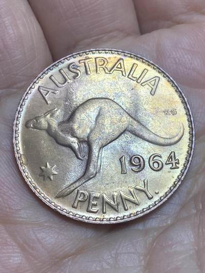 2026年第十二场(总第一百八十一场）外国好品散币场(免佣金) - 澳大利亚🇦🇺1964年1便士(伊丽莎白二世青年桂冠第二版，关门年，P版珀斯造)