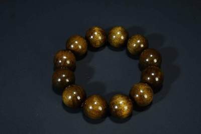 上海都达杂项专场四（全场包邮） - 天然阴沉金丝楠木2.0圆珠手串 附鉴定证书86-297