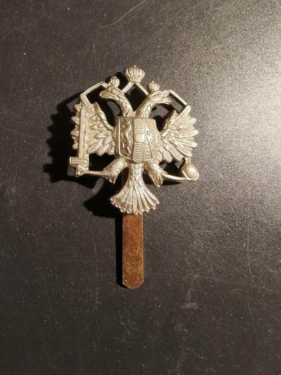 老王徽章第178期 - 英国陆军第1女王龙骑兵卫队帽徽    一战时期