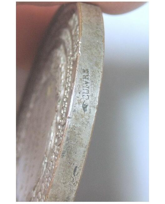 法国1859年 拿破仑三世高浮雕精制大镀银章 50MM