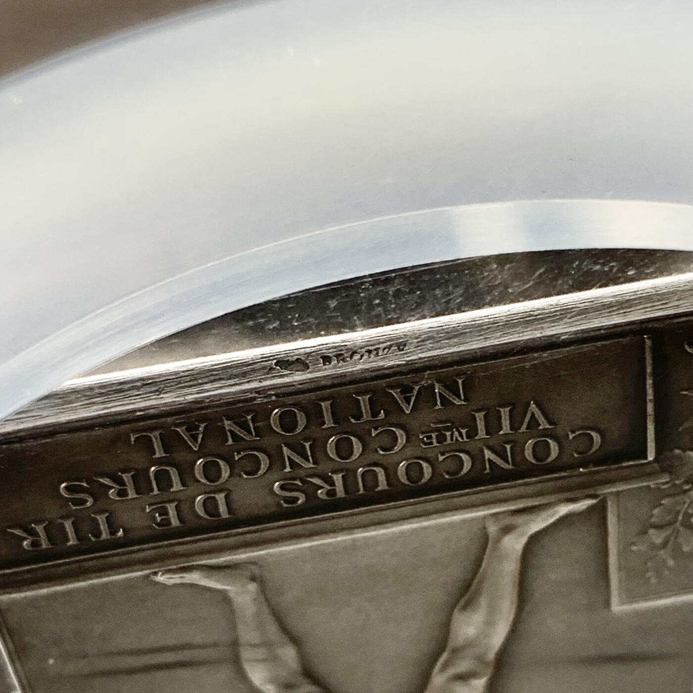 掌中浮雕-藏着的欧洲第050场 NGC MS62 : 1900年法国奥运、世博会纪念镀银铜章(NGC错误标注银章），42*60mm