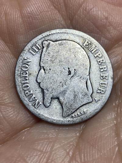 2026年第十二场(总第一百八十一场）外国好品散币场(免佣金) - 法兰西第二帝国1867年1法郎银币(拿破仑三世第二版，A标巴黎造，835高银)