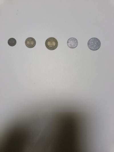 【20260122】非全新纸币和硬币第328场 - 法国5枚硬币不同版本