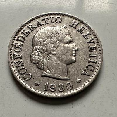 🌹外币初藏🌹🐯2026年第10场  每周二四六晚8️⃣点 接代拍 - 瑞士1939年五分