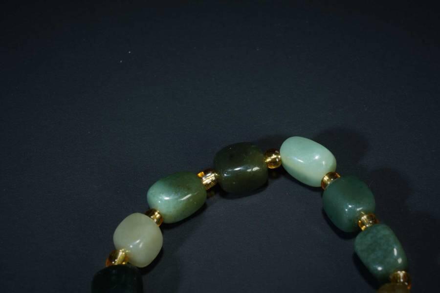 上海都达杂项专场五（全场包邮） 天然 和田玉随形糖珠手串 附鉴定证书87-49