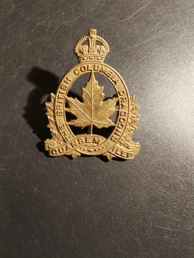 老王徽章第178期 - 英联邦加拿大不列颠哥伦比亚龙骑兵团帽徽     一战时期