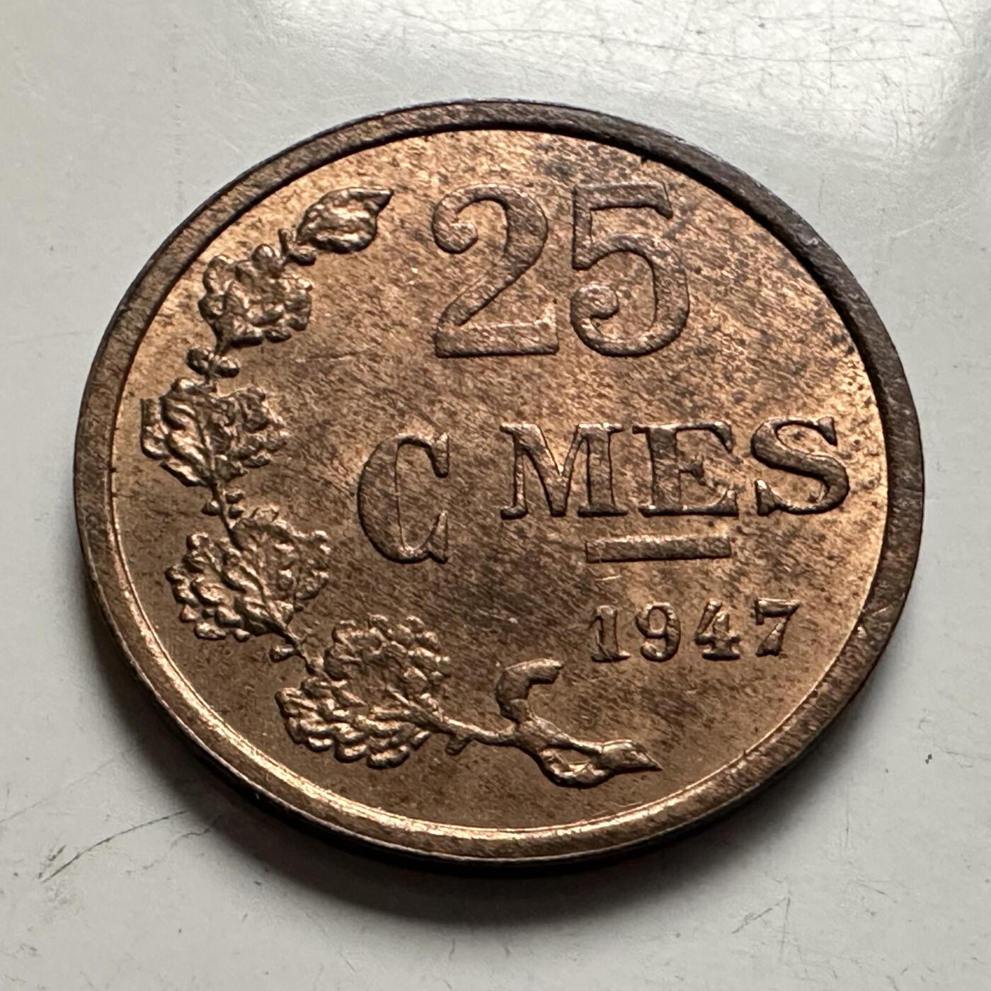 🌹外币初藏🌹🐯2026年第10场  每周二四六晚8️⃣点 接代拍 卢森堡1947年25分