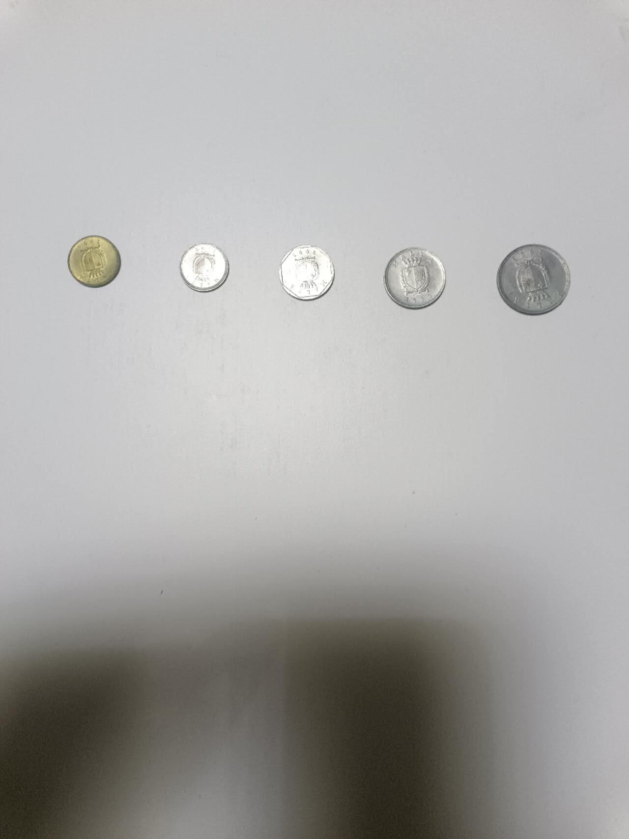 【20260122】非全新纸币和硬币第328场 马耳他5枚硬币小全套