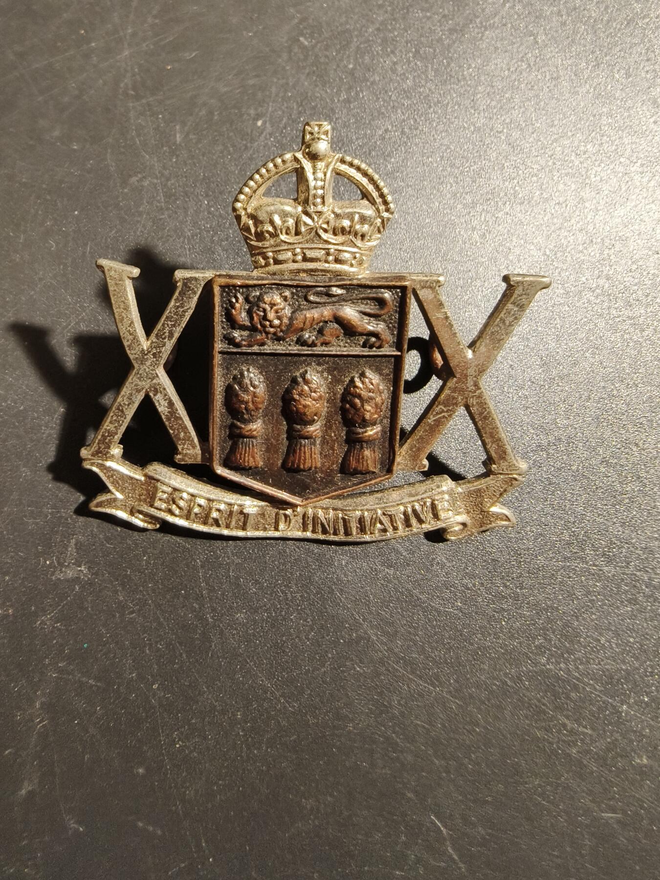 老王徽章第178期 英联邦加拿大第20萨斯喀彻温龙骑兵团帽徽    一战时期