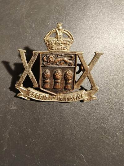 老王徽章第178期 - 英联邦加拿大第20萨斯喀彻温龙骑兵团帽徽    一战时期
