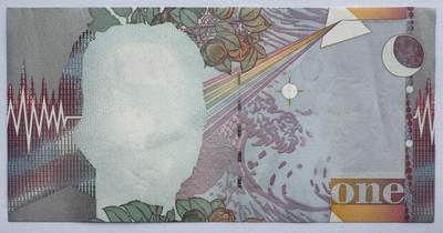 2026第2场（总第229期）：精品测试钞、连体钞综合场 - 德纳罗DLR 牛顿1单位“电波版”测试钞过程稿UNC（两侧有浅压痕）