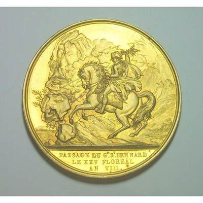 【艺术】法国艺术大章 纪念1800年拿破仑骑马像 马伦哥战役高浮雕精制超大镀金章 60MM - 【艺术】法国艺术大章 纪念1800年拿破仑骑马像 马伦哥战役高浮雕精制超大镀金章 60MM