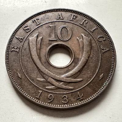 🌹外币初藏🌹🐯2026年第10场  每周二四六晚8️⃣点 接代拍 - 英属东非1934年10分