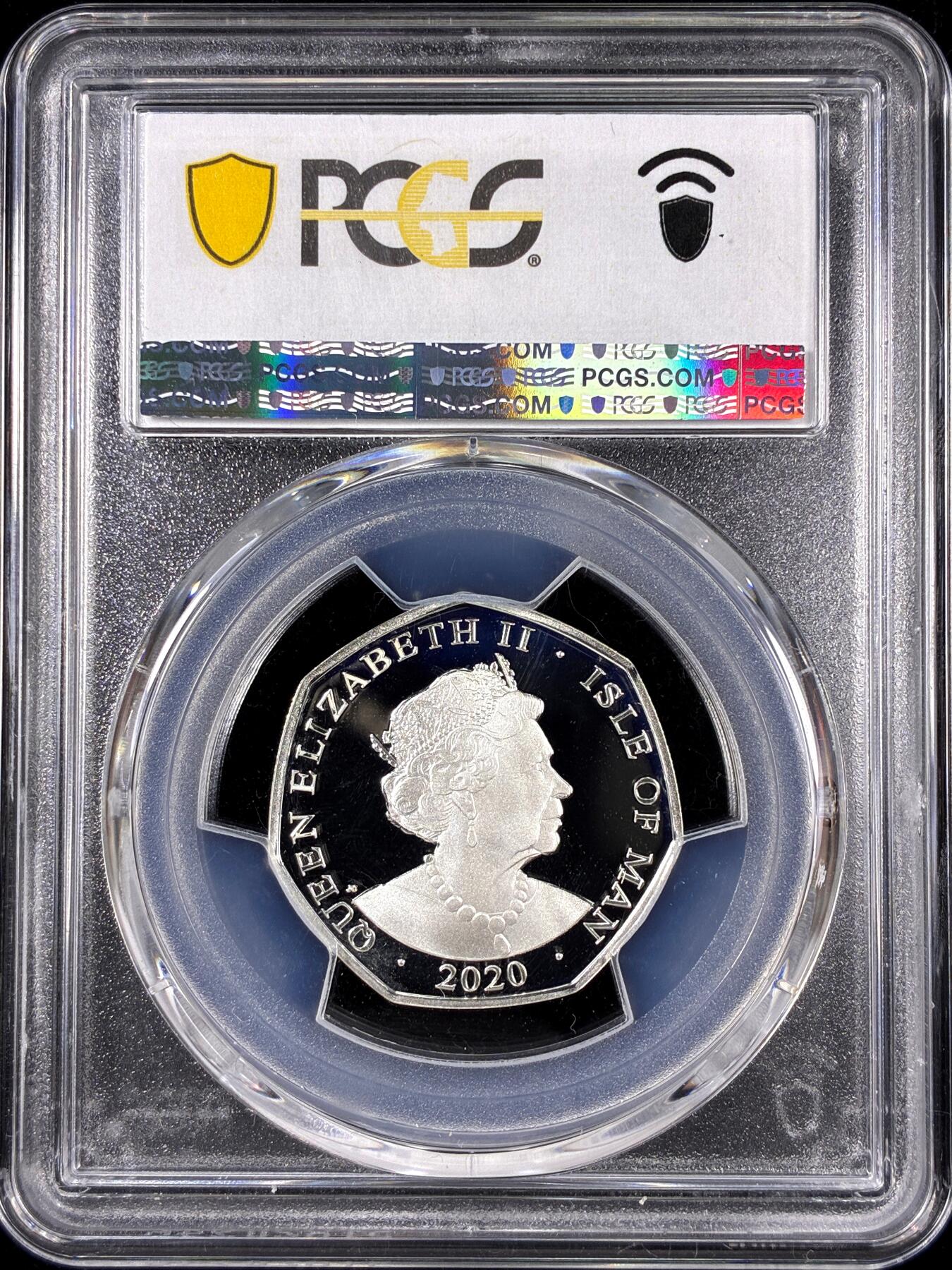 【雨安】【直播拍卖】【第0126期-评级币章】2026-01-24 周六 19:30 [评级现代] Isle of Man 马恩岛 50便士 2020年 VE-Day [8.00克,  0.925银] PCGS-PR67DCAM 精制币