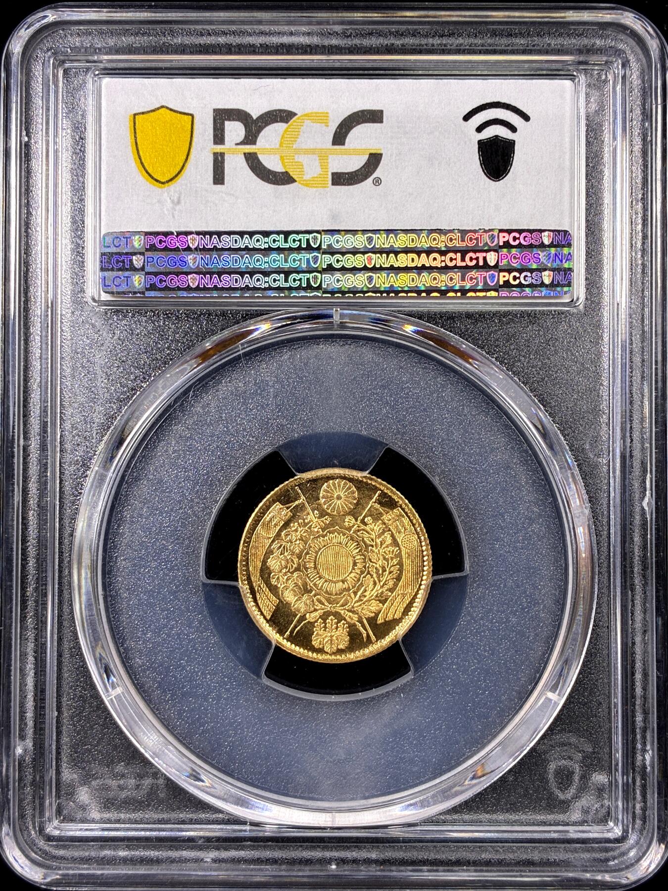 【雨安】【直播拍卖】【第0126期-评级币章】2026-01-24 周六 19:30 [评级金铂] Japan [金币] 日本 2元 明治3年 二圆 明治三年  PCGS-MS66