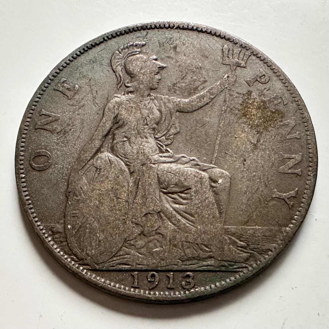 🌹外币初藏🌹🐯2026年第10场  每周二四六晚8️⃣点 接代拍 英国1913年一便士