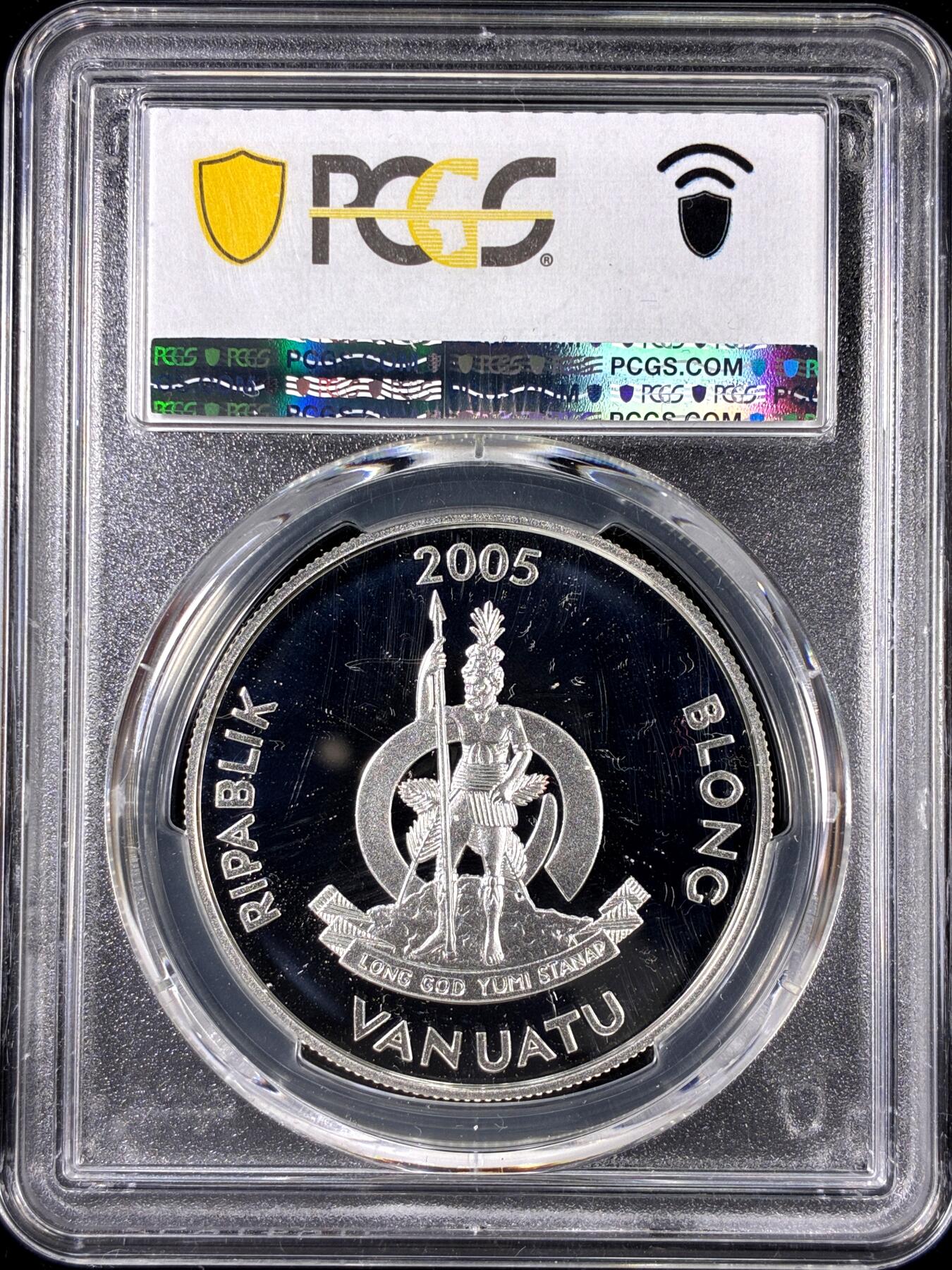 【雨安】【直播拍卖】【第0126期-评级币章】2026-01-24 周六 19:30 [评级现代] Vanuatu 瓦努阿图 50元 2005年 帆船 PCGS-PR69DCAM 精制币