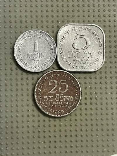 2026年第15场各国散币拍卖（总第165场） - 斯里兰卡3枚