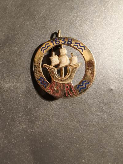 老王徽章第178期 - 法国陆军第43步兵团证章