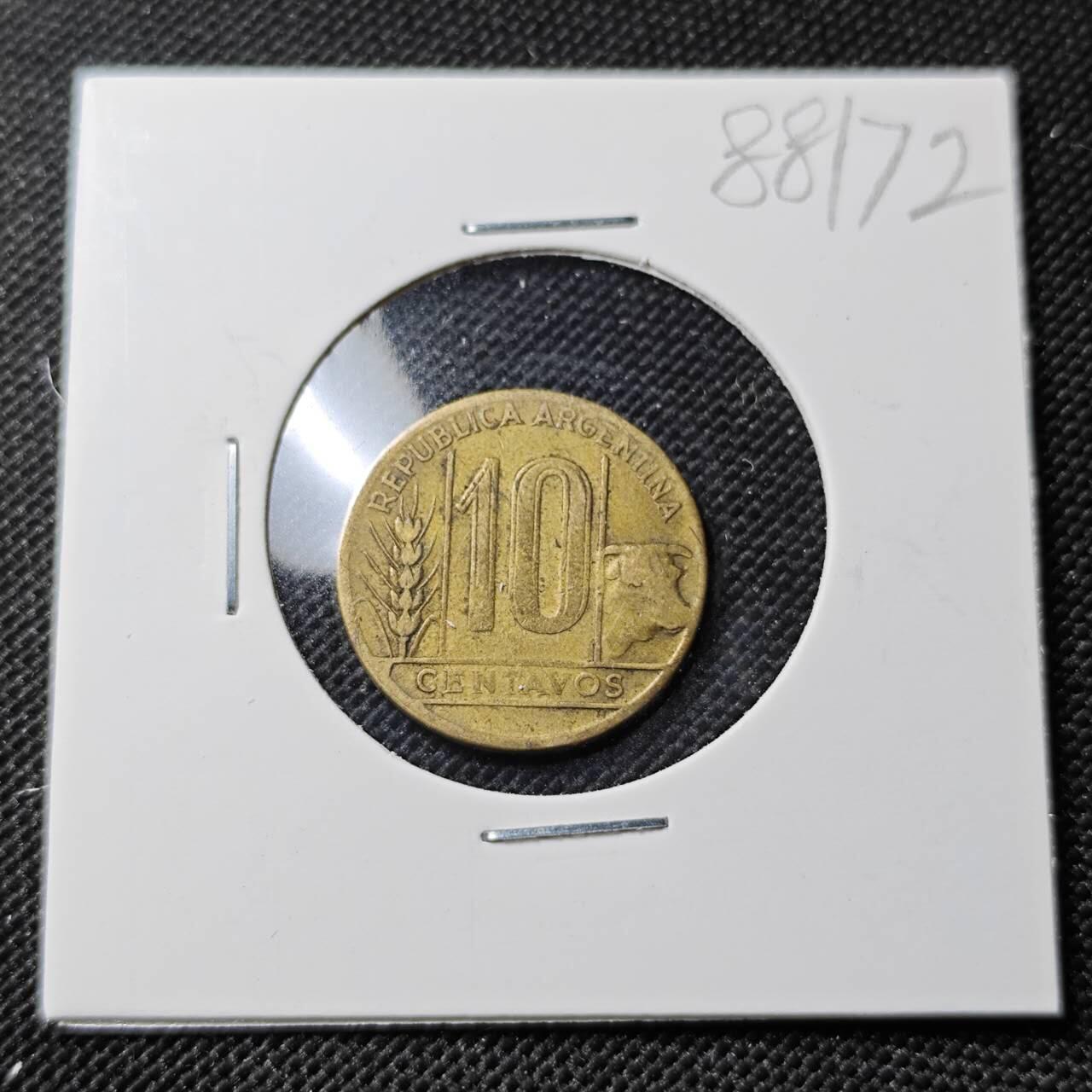 KK钱币收藏小铺  第388期  2月预留时间 周末发货  阿根廷10分铜币