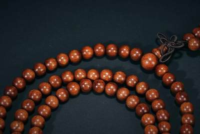 上海都达杂项专场七十三【全场包邮】 海南黄花梨0.6圆珠多圈手串 附鉴定证书86-261