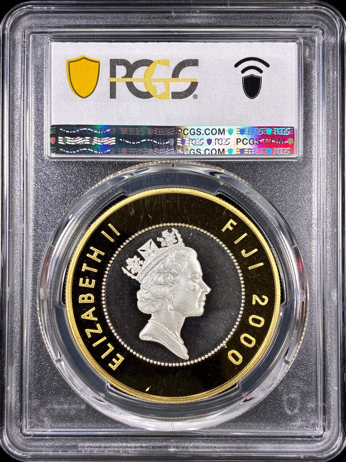 【雨安】【直播拍卖】【第0126期-评级币章】2026-01-24 周六 19:30 [评级现代] Fiji 斐济 10元 2000年 王太后 [28.10克,  0.925银] PCGS-PR67DCAM 精制币