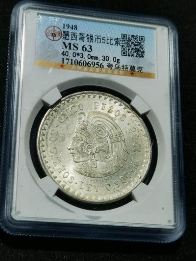 天下钱庄专场欢迎参拍 - 墨西哥印第安人酋长银币