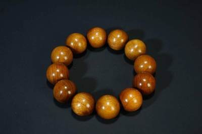 上海都达杂项专场七十三【全场包邮】 天然金丝楠木2.0圆珠手串 附鉴定证书86-296